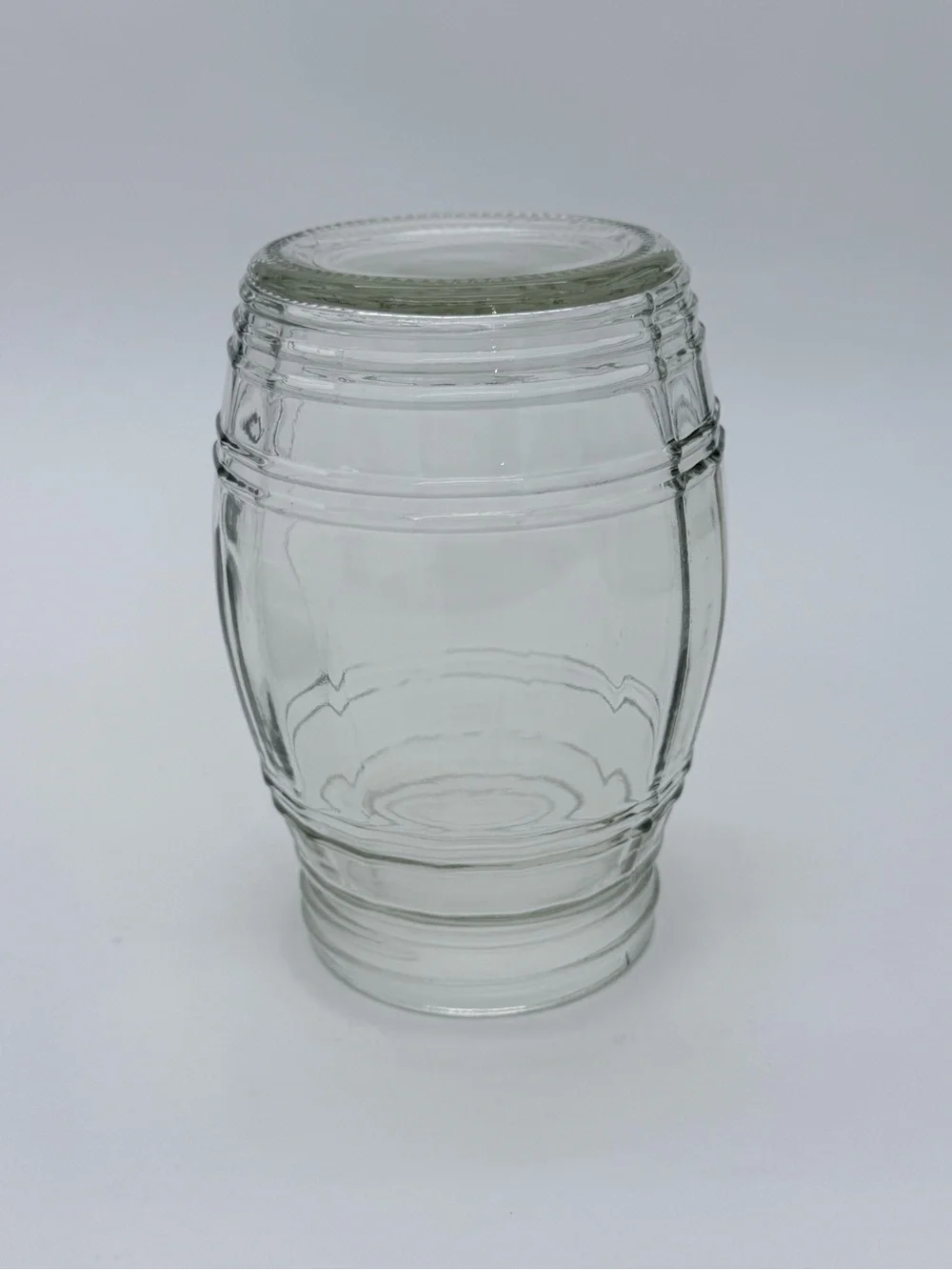 Vintage Rustic Barrel Jar With Metal Lid & Wood Handle Pickle Canister
